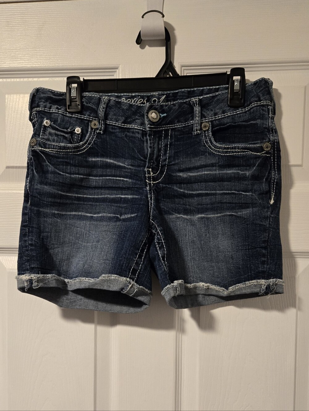 Amethyst Series 31 Dark Indigo Rolled Hem Denim Shorts